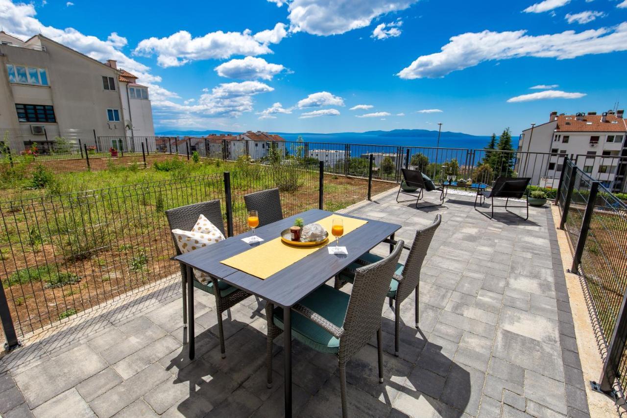 Seaview Apartment „Megan“ With Sunny Terrace Kastav Kültér fotó