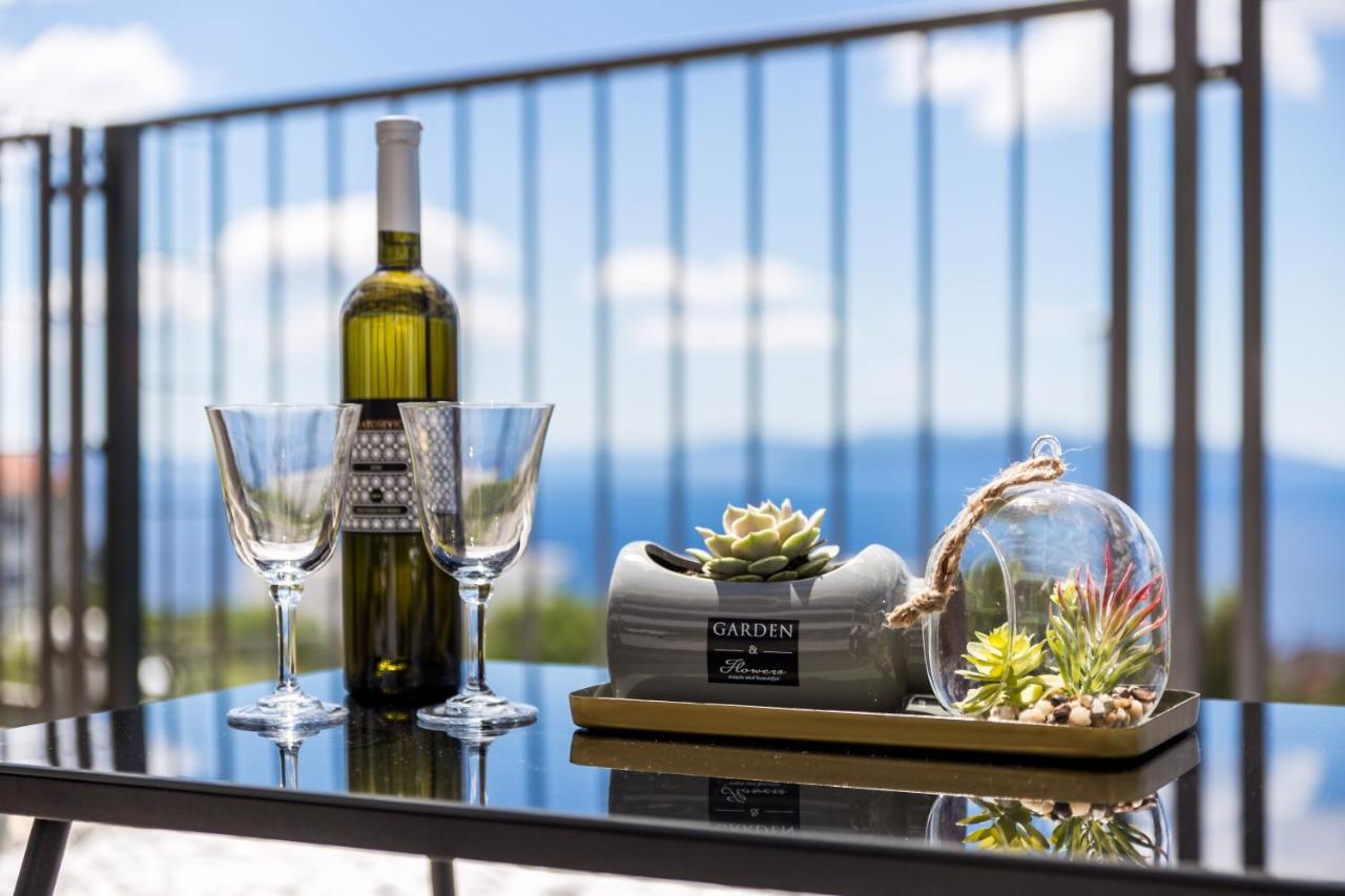 Seaview Apartment „Megan“ With Sunny Terrace Kastav Kültér fotó